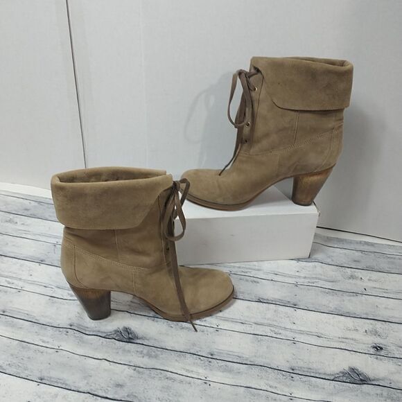 Timberland Earthkeepers Navali Lace Platform SZ 7.5 Womens Boots Taupe 18699 - Picture 3 of 10